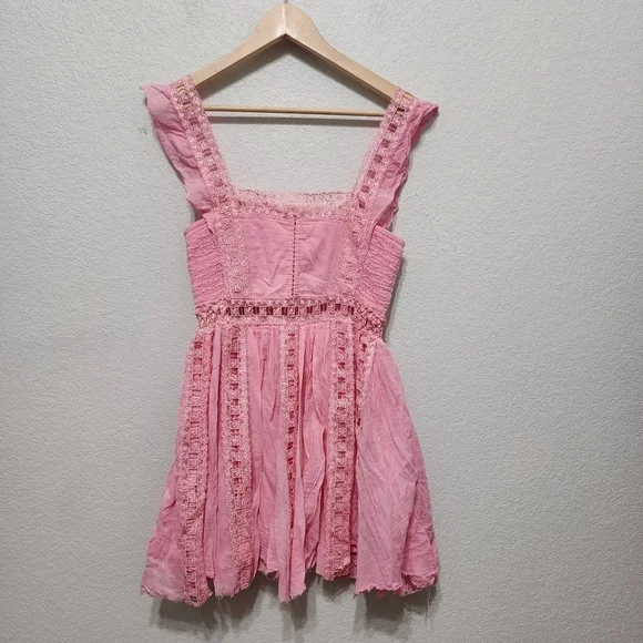 Free People Verona Pink Boho Dress Size XS - Picture 5 of 13
